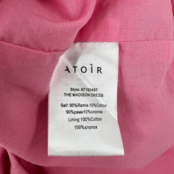 Atoir Womens Madison Mini Dress Primrose Pink US 10 Puff Sleeve Barbiecore - Picture 12 of 13